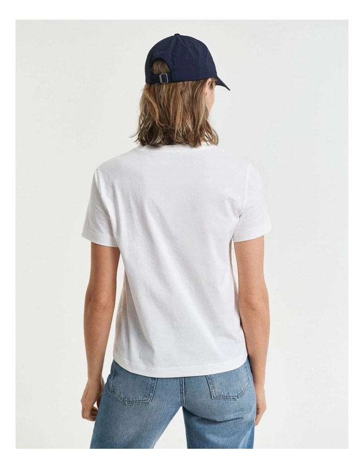 Tonal Shield T-shirt in White image 2