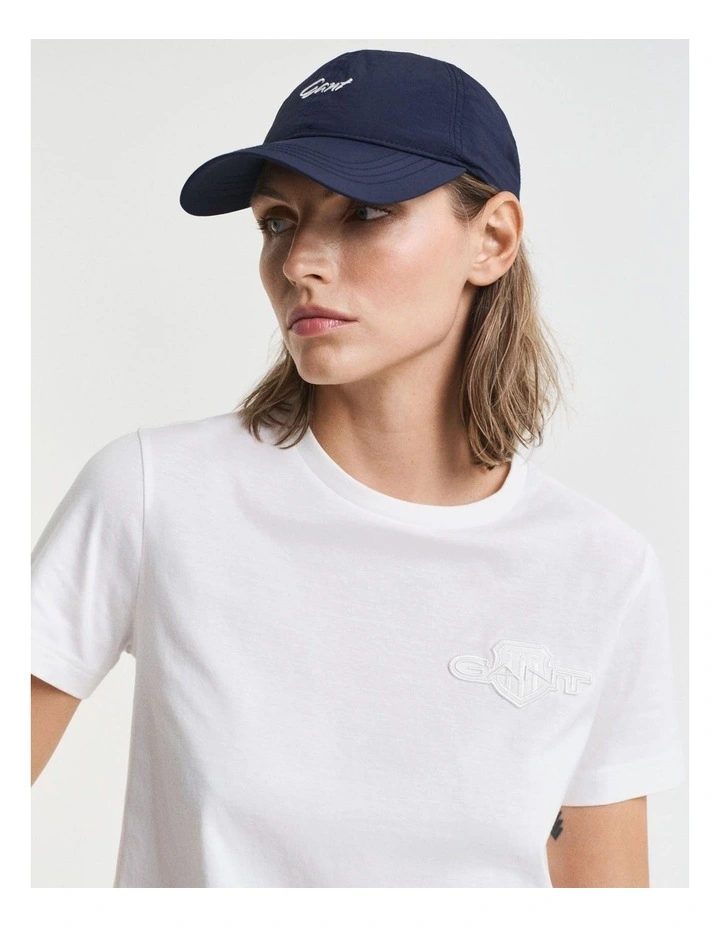 Tonal Shield T-shirt in White image 3