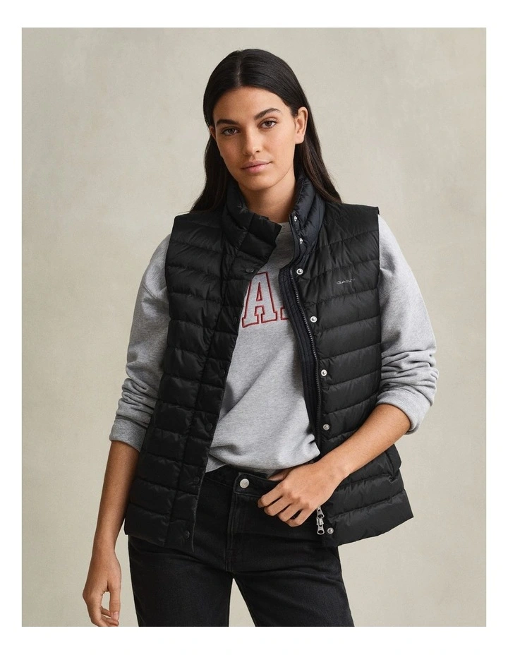 Light Down Vest in Black image 1