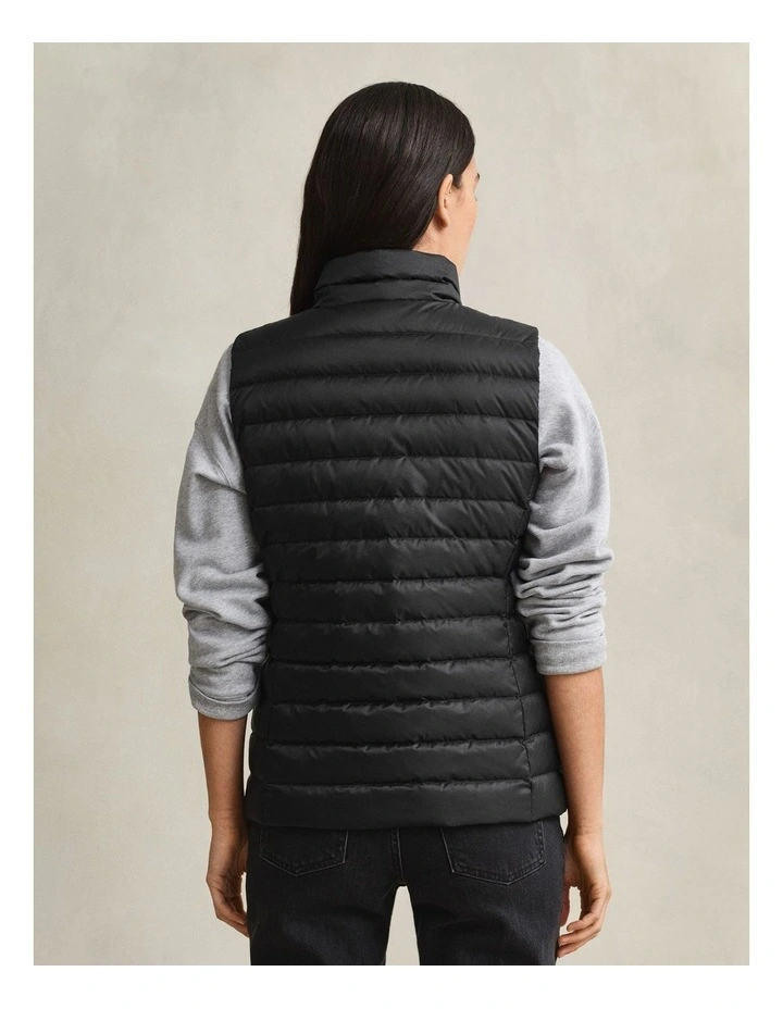 Light Down Vest in Black image 2