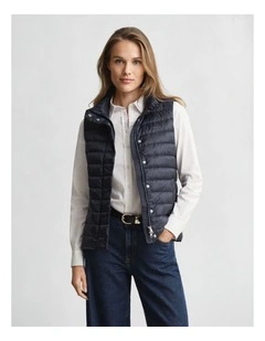 Light Down Vest in Evening Blue