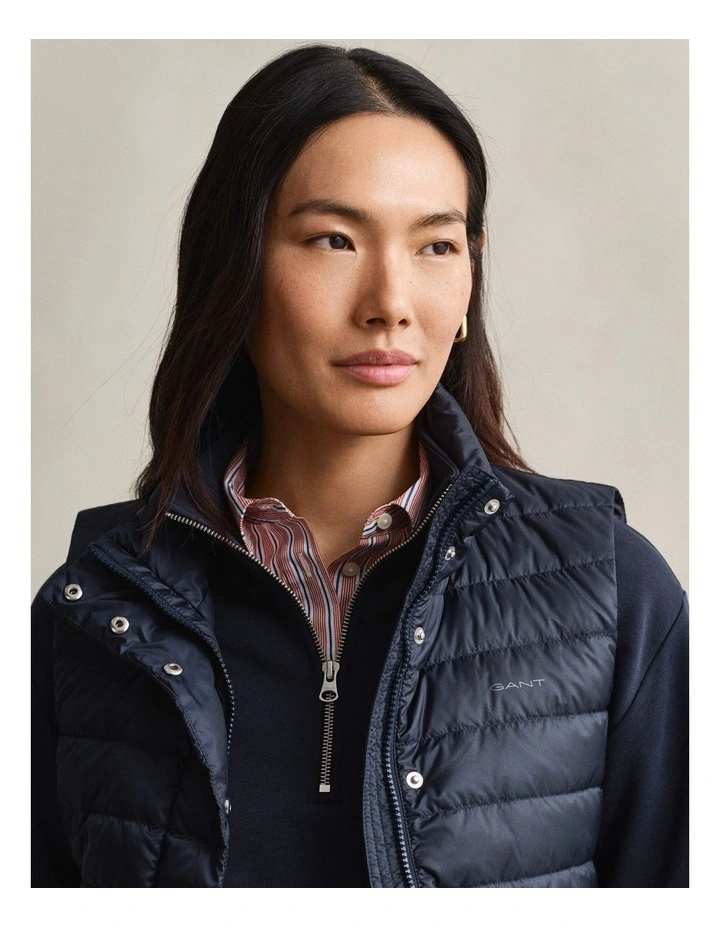 Light Down Vest in Evening Blue image 3