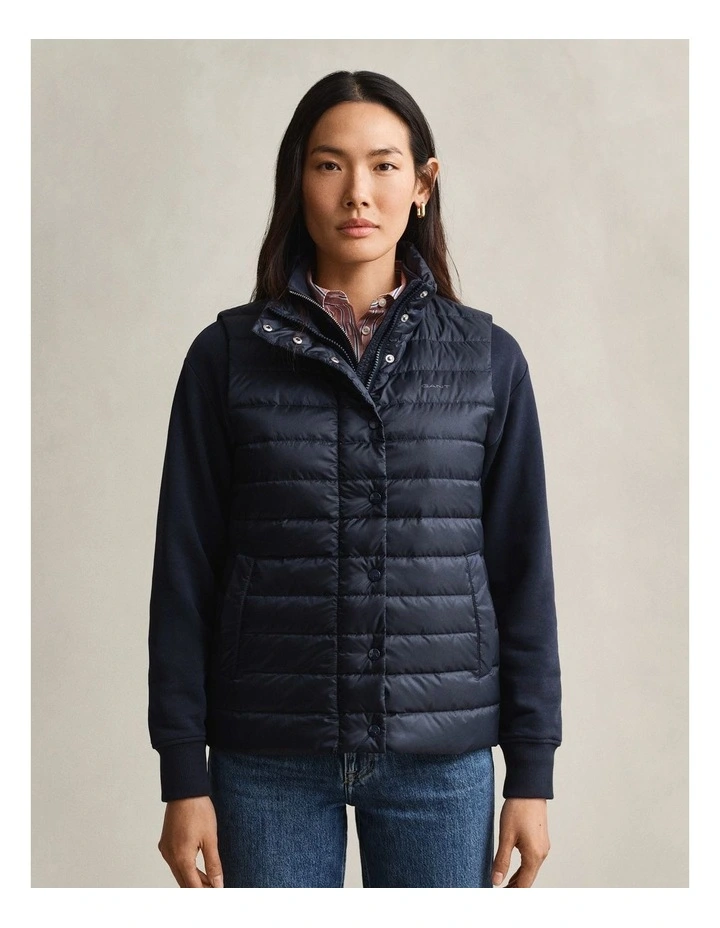 Light Down Vest in Evening Blue image 4