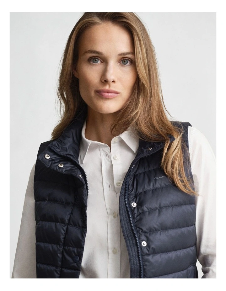 Light Down Vest in Evening Blue image 4