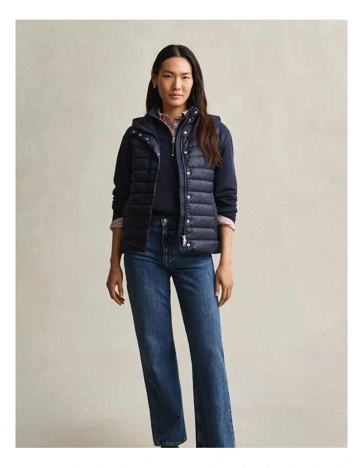 Light Down Vest in Evening Blue image 5