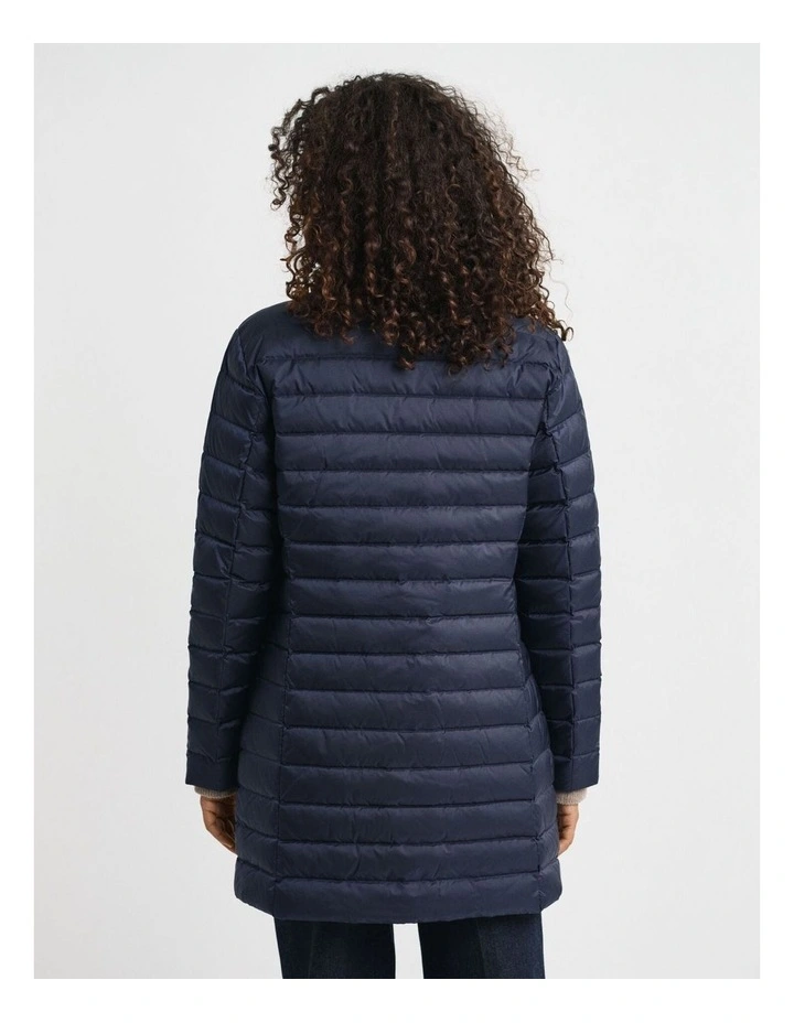 Light Down Coat in Evening Blue image 2