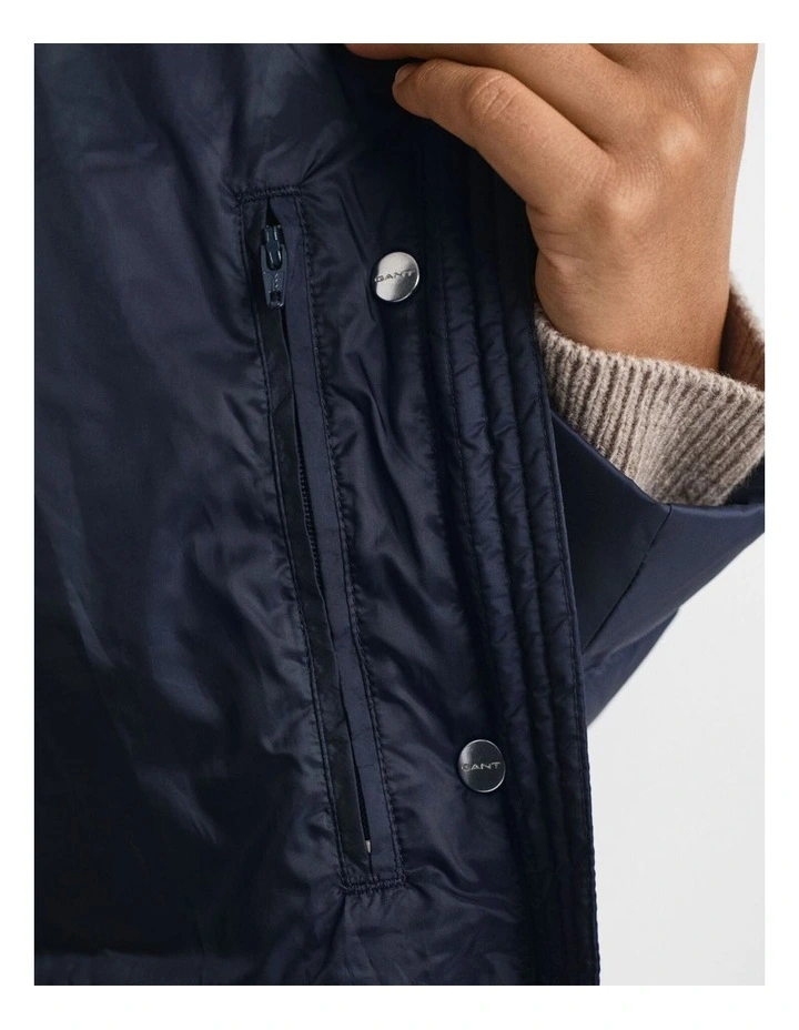 Light Down Coat in Evening Blue image 5