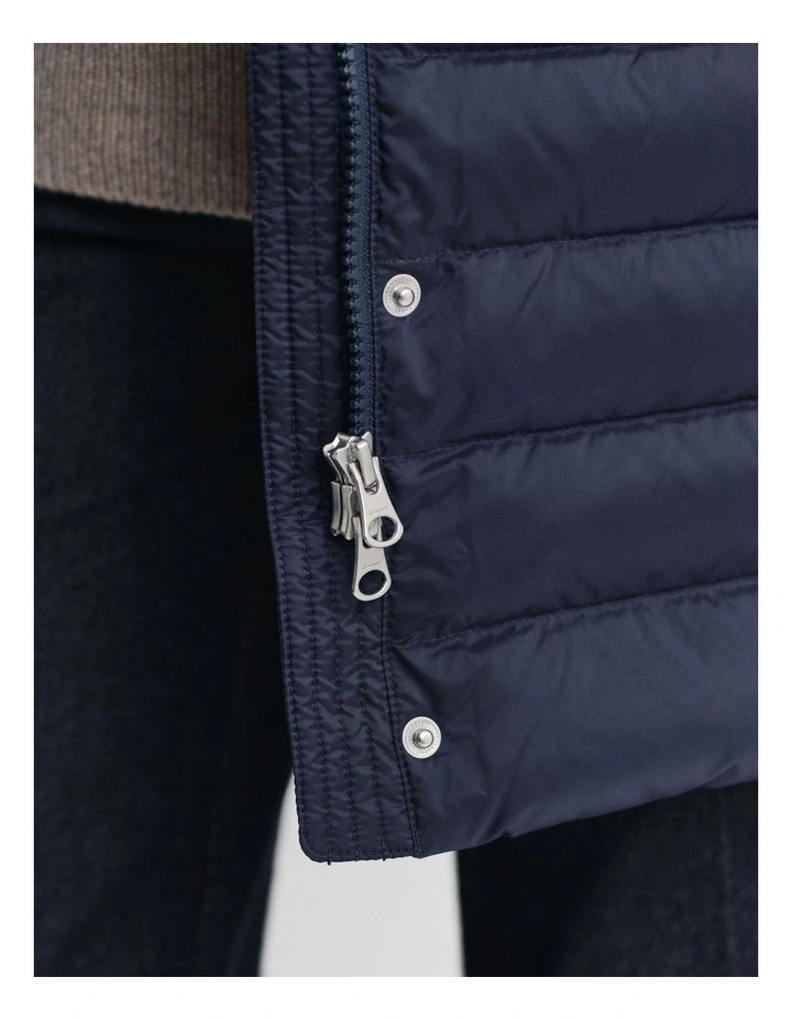 Light Down Coat in Evening Blue image 6