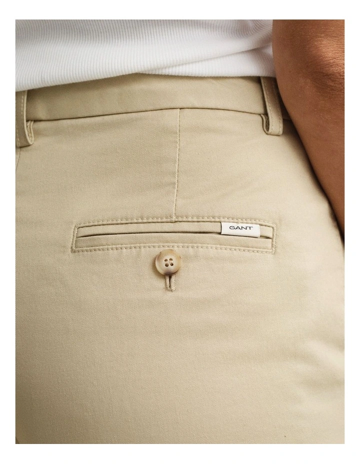 Chino Shorts in Oat Beige image 4