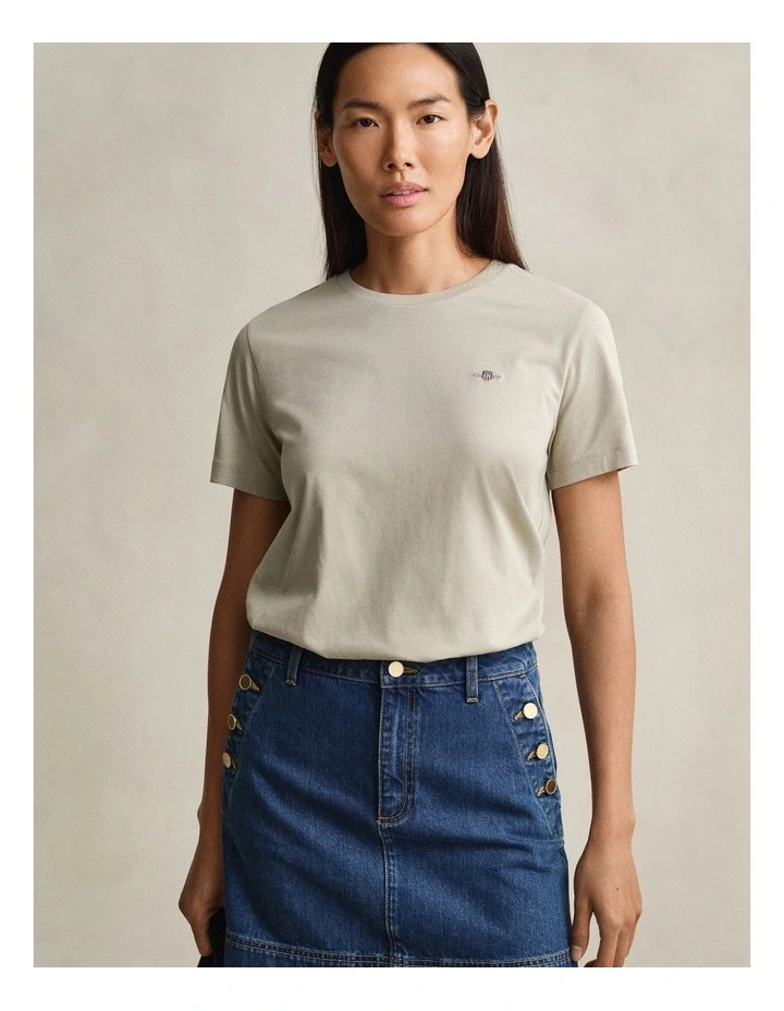 Shield T-Shirt in Country Beige image 1