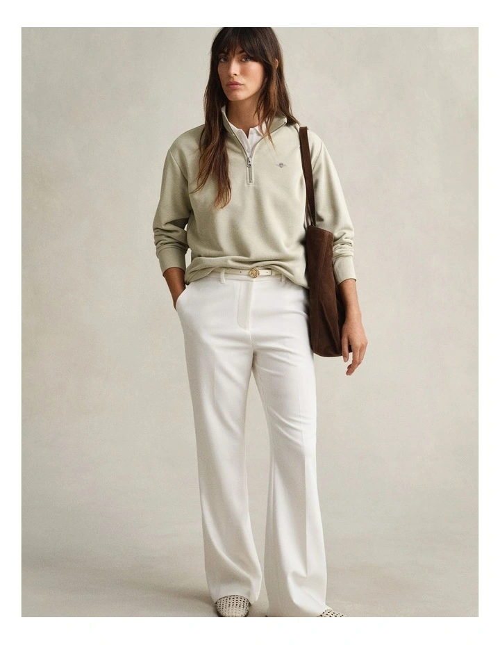 Shield Half Zip Sweatshirt in Country Beige image 4