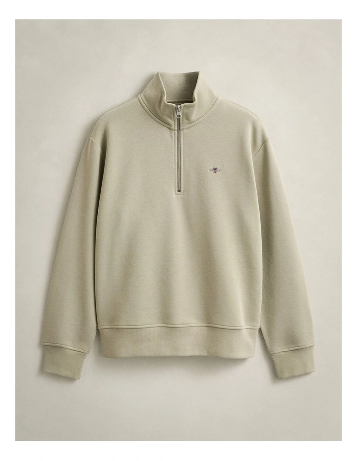 Shield Half Zip Sweatshirt in Country Beige image 5