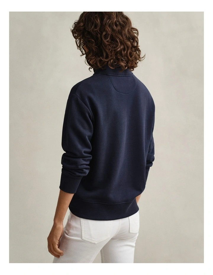 Shield Half Zip Sweatshirt in Evening Blue image 2