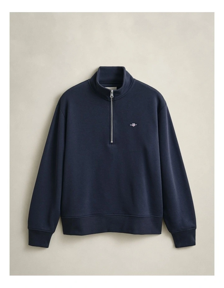 Shield Half Zip Sweatshirt in Evening Blue image 6