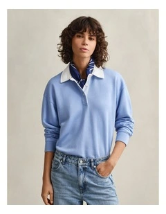 Rugger Sweatshirt in Palace Blue