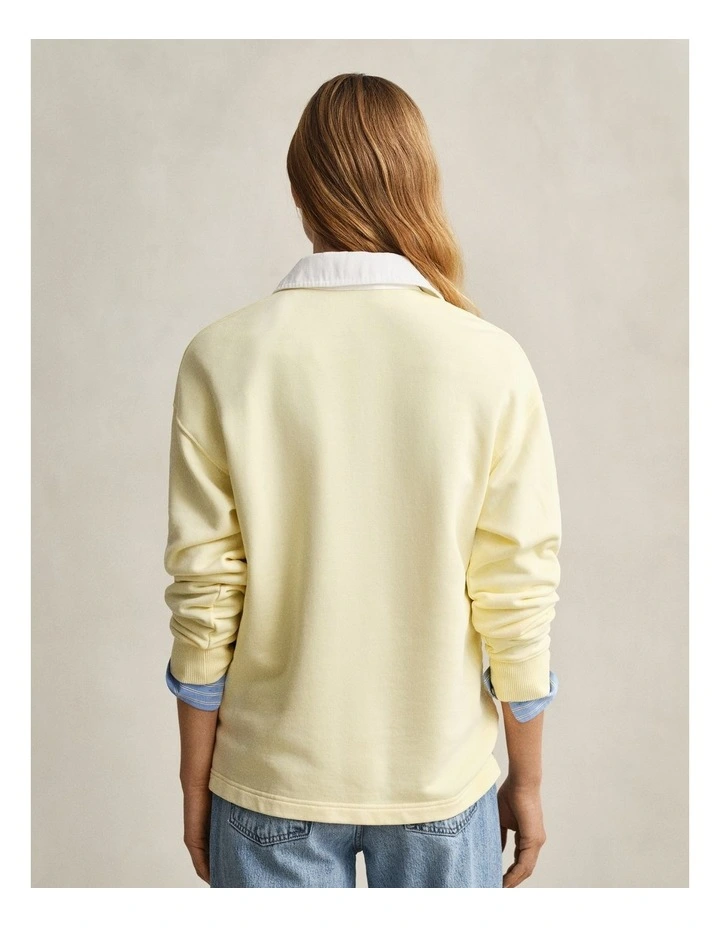 Rugger Sweatshirt in Vanilla Yellow image 2