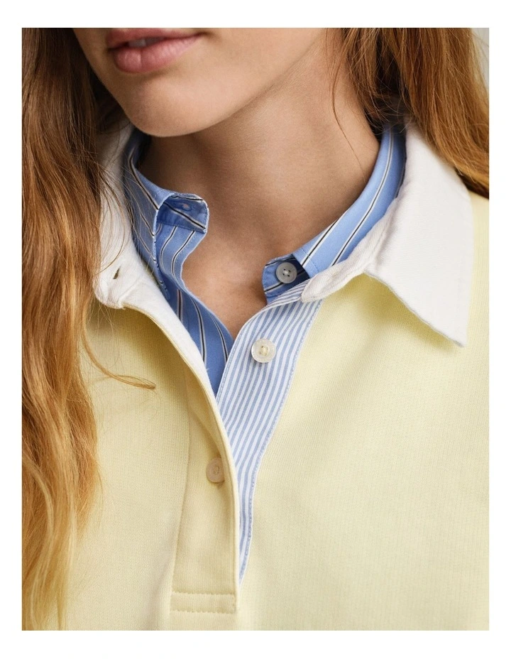 Rugger Sweatshirt in Vanilla Yellow image 3
