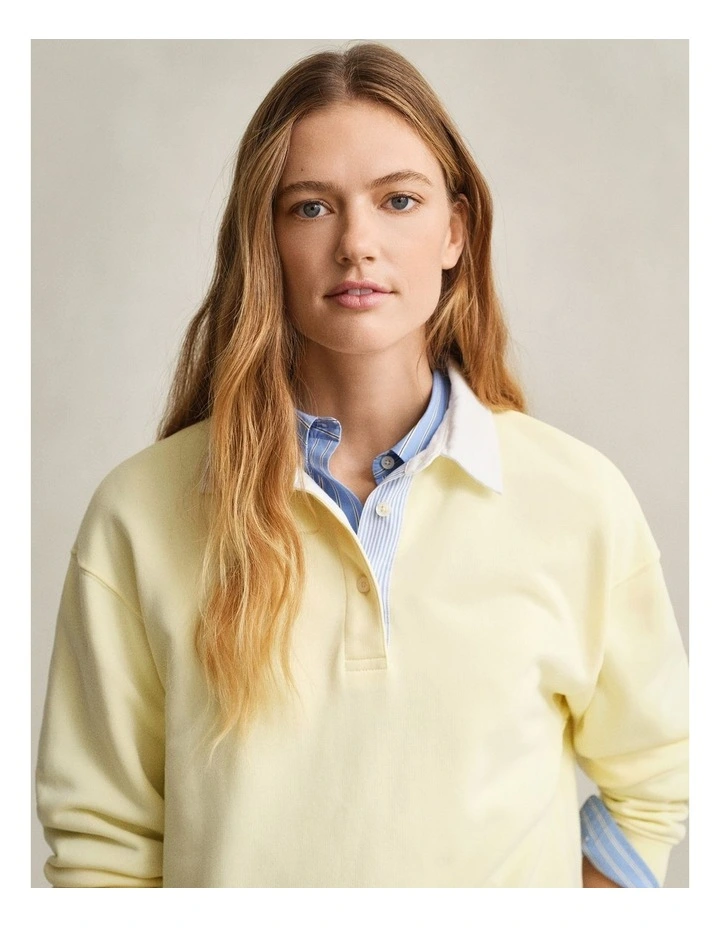 Rugger Sweatshirt in Vanilla Yellow image 4