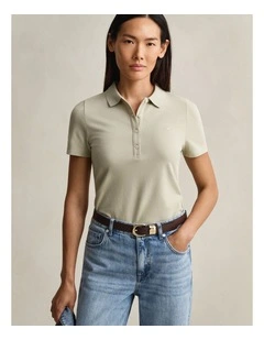 Slim Fit Polo Shirt in Country Beige