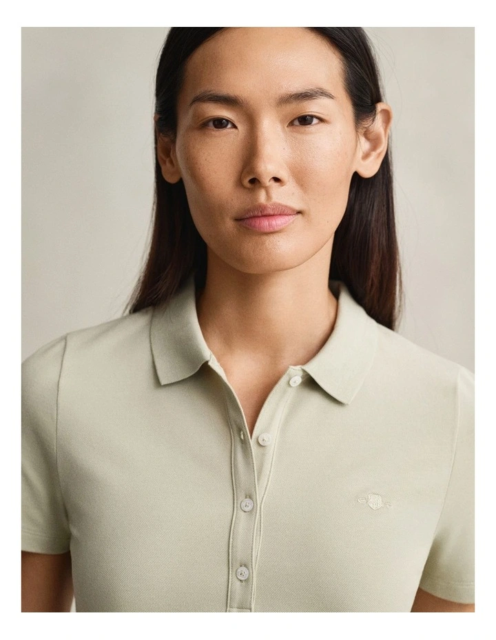 Slim Fit Polo Shirt in Country Beige image 3