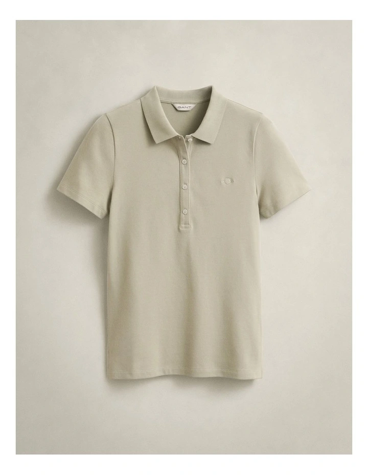 Slim Fit Polo Shirt in Country Beige image 5