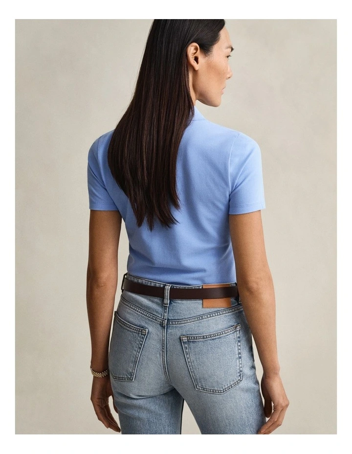 Slim Fit Polo Shirt in Palace Blue image 2