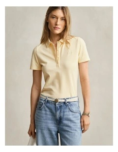 Slim Fit Polo Shirt in Vanilla Yellow