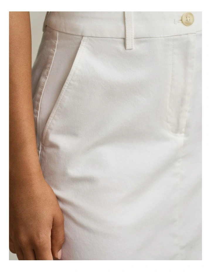 Chino Skirt in Eggshell image 3