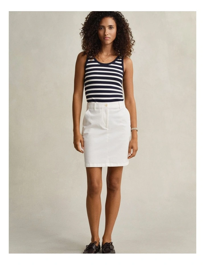 Chino Skirt in Eggshell image 5