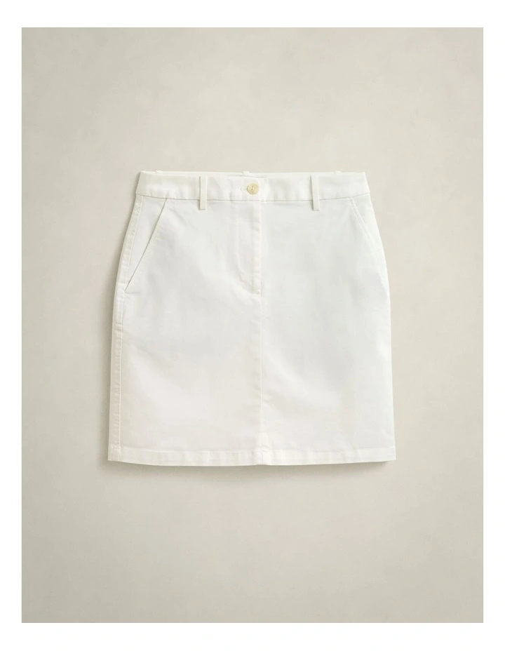 Chino Skirt in Eggshell image 7