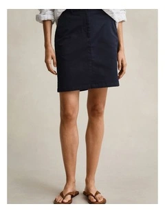 Chino Skirt in Evening Blue