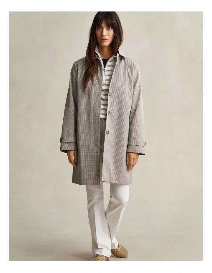 Striped Cable Knit HalfinZip Sweater in Oat Beige image 4