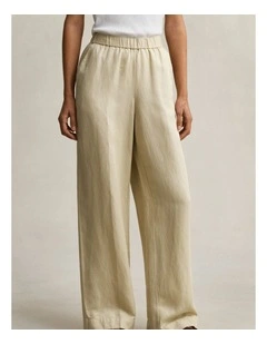 Linen Blend Pants in Oat Beige