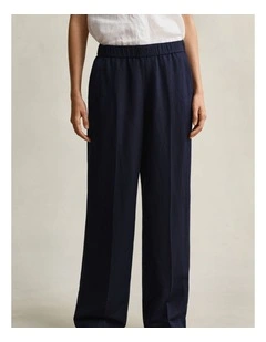 Linen Blend Pants in Evening Blue