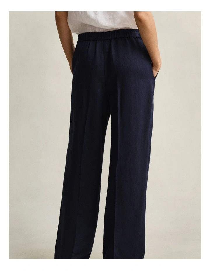 Linen Blend Pants in Evening Blue image 2