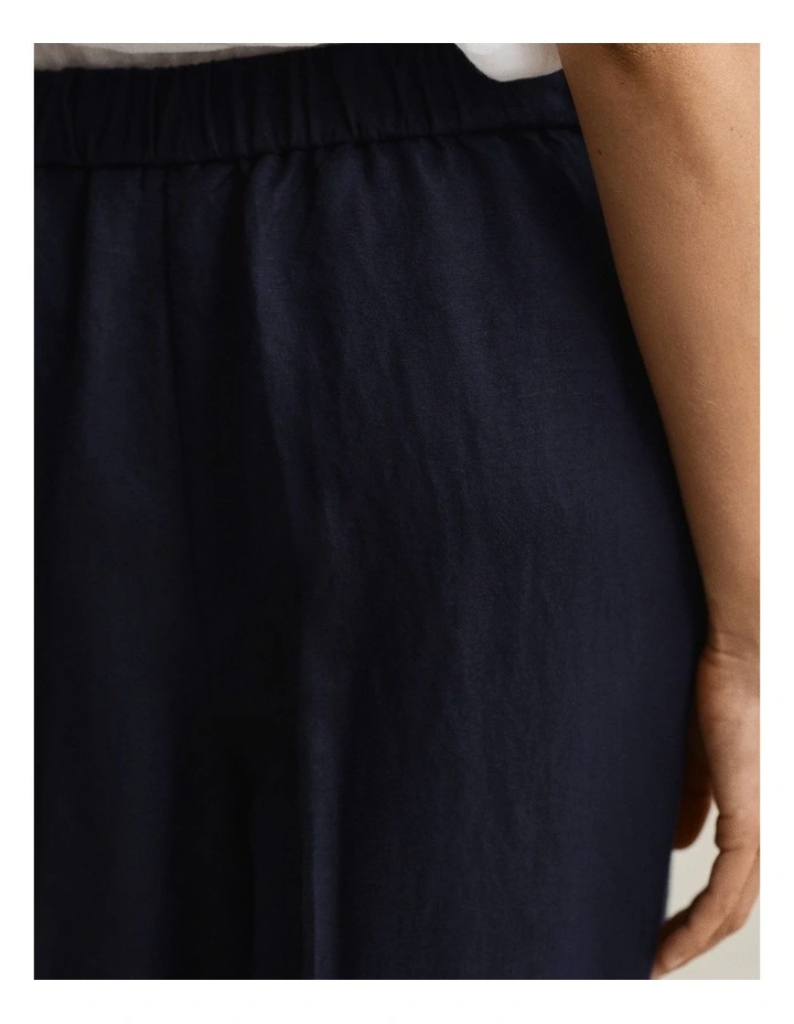 Linen Blend Pants in Evening Blue image 3