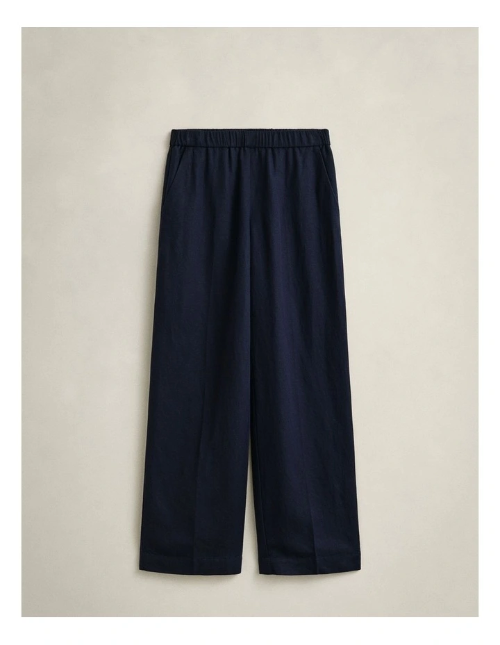 Linen Blend Pants in Evening Blue image 6