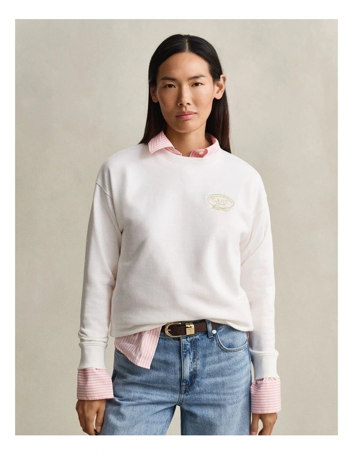 Rope Graphic Sweatshirt in Eggshell image 1