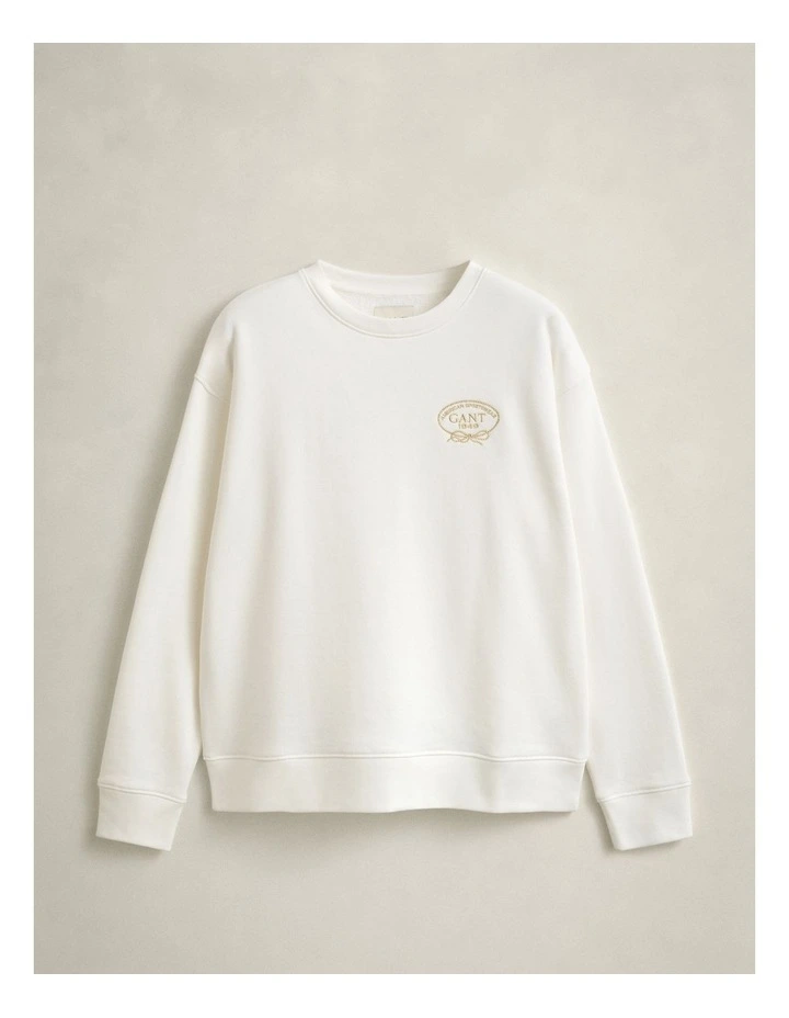 Rope Graphic Sweatshirt in Eggshell image 5