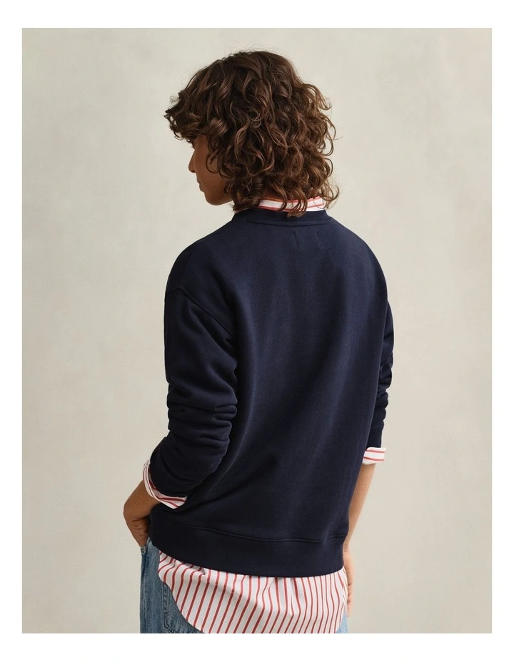 Rope Graphic Sweatshirt in Evening Blue image 2