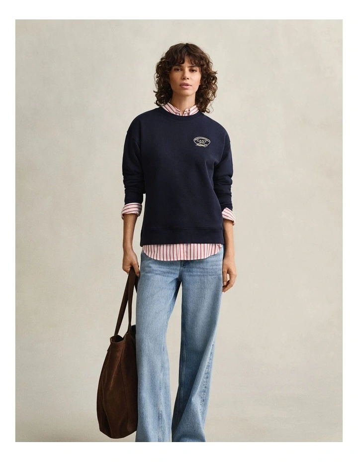 Rope Graphic Sweatshirt in Evening Blue image 4