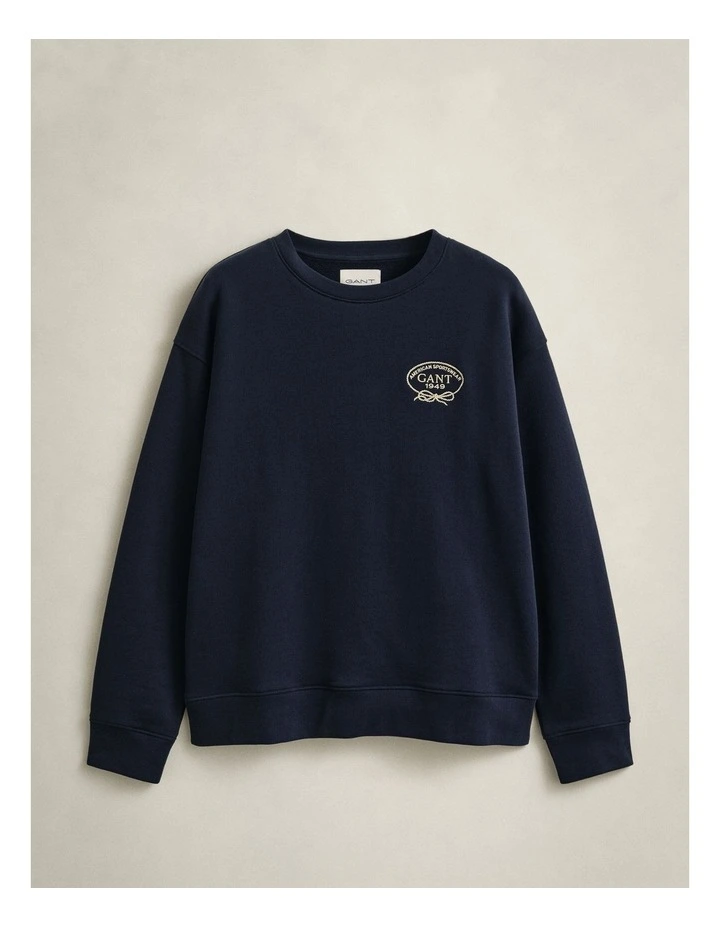 Rope Graphic Sweatshirt in Evening Blue image 5
