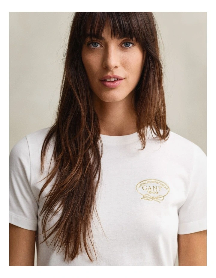 Rope Graphic T-Shirt in Eggshell image 3