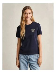 Rope Graphic T-Shirt in Evening Blue