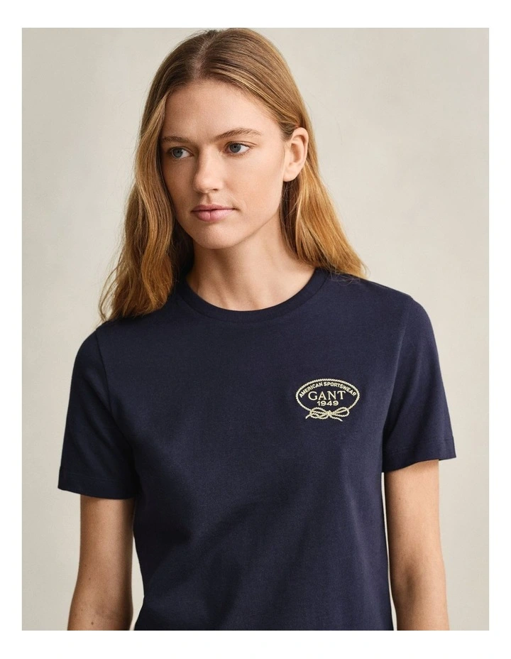 Rope Graphic T-Shirt in Evening Blue image 3