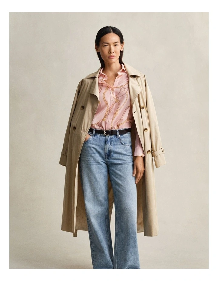 Cotton Silk Shirt in Apricot Pink image 4