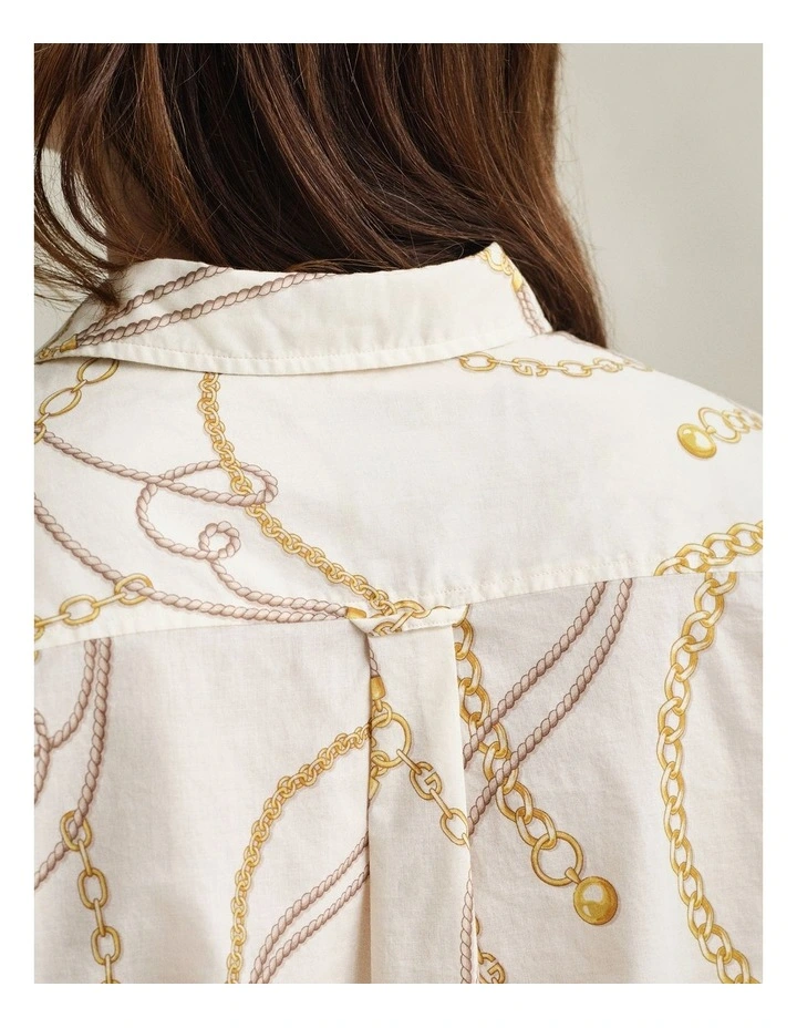Cotton Voile Shirt in Eggshell image 3