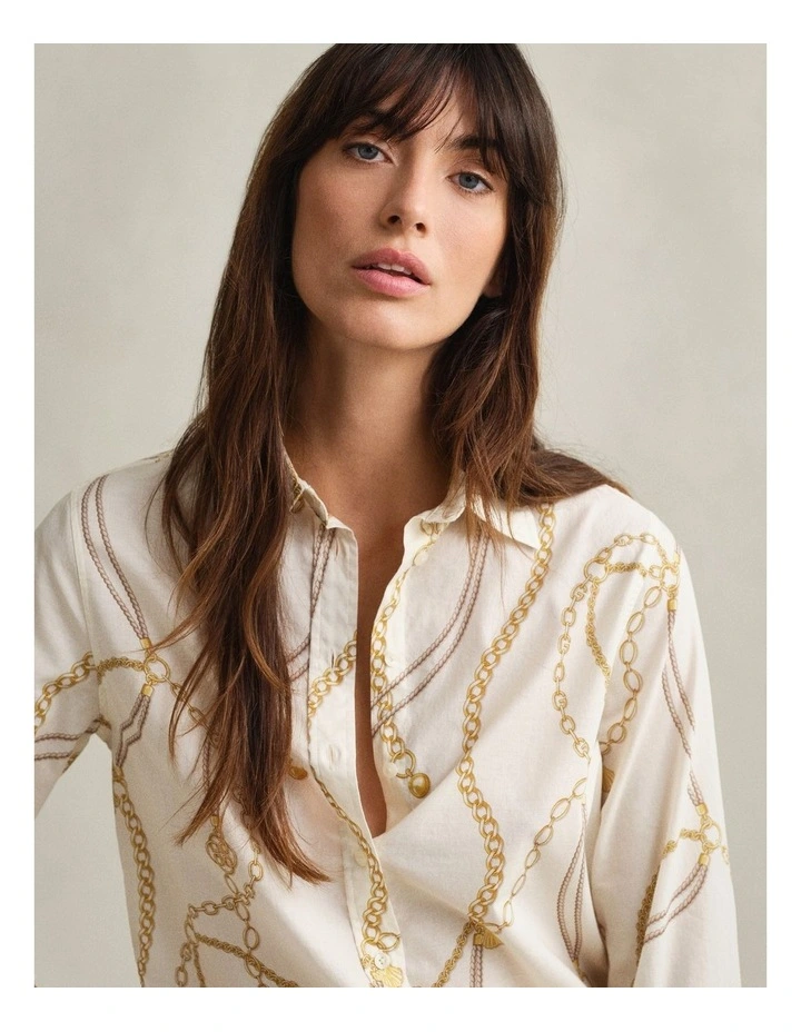 Cotton Voile Shirt in Eggshell image 4