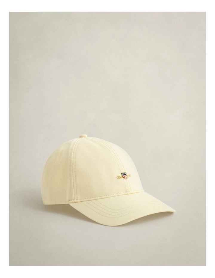 Shield Cotton Twill Cap in Vanilla Yellow image 1