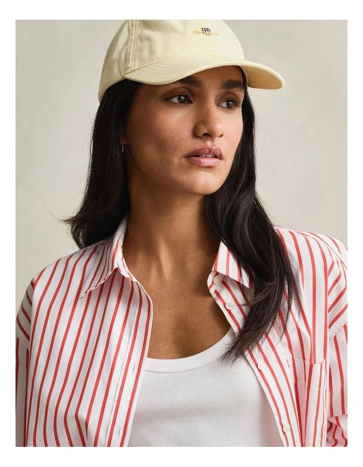 Shield Cotton Twill Cap in Vanilla Yellow image 2